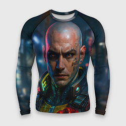 Мужской рашгард Мужчина в стиле киберпанка