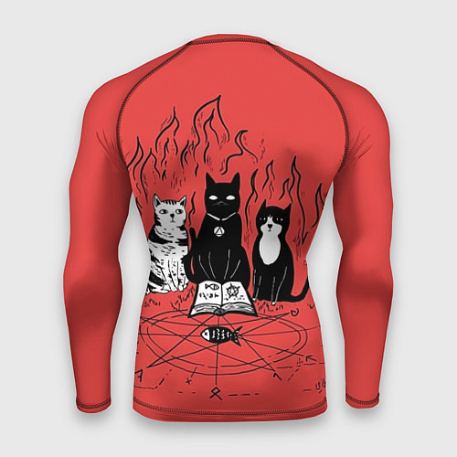 Мужской рашгард Котики колдуют / 3D-принт – фото 2