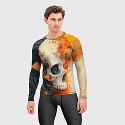 Рашгард мужской Череп в нестабильном хаосе, цвет: 3D-принт — фото 2