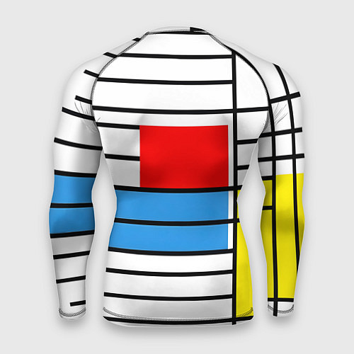 Мужской рашгард В стиле мондриана / 3D-принт – фото 2