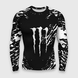 Рашгард мужской Monster energy white splash, цвет: 3D-принт