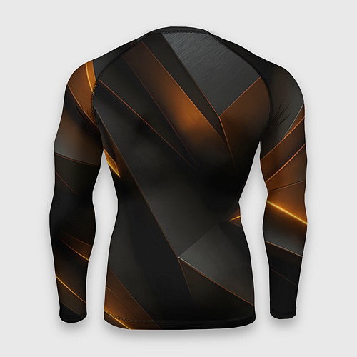 Мужской рашгард Черная текстура с углами / 3D-принт – фото 2