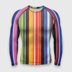 Рашгард мужской Разноцветная полоска, цвет: 3D-принт