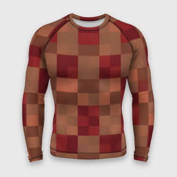 Рашгард мужской Бордовые пиксели, цвет: 3D-принт