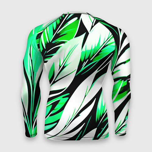 Мужской рашгард Крупные листья абстракция / 3D-принт – фото 2
