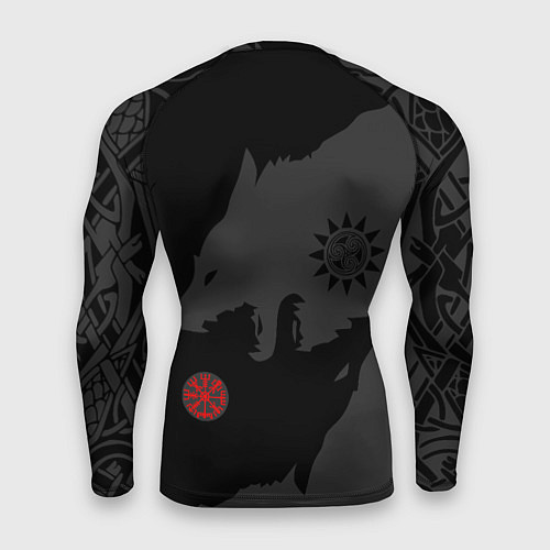 Мужской рашгард Волки викингов с обережными символами - тату / 3D-принт – фото 2