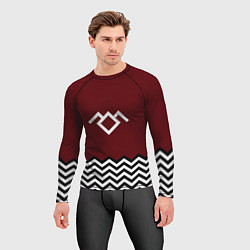 Рашгард мужской Твин Пикс - лого, цвет: 3D-принт — фото 2