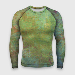 Мужской рашгард Абстракция - green oil stain