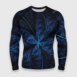Рашгард мужской Синий цветок, цвет: 3D-принт