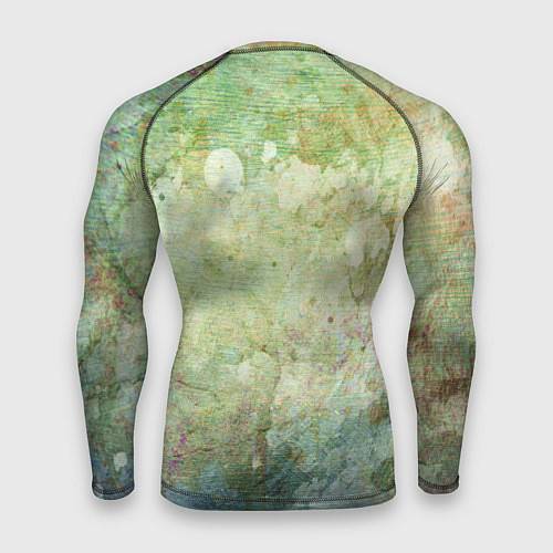 Мужской рашгард Абстракция - faded spots on a green background / 3D-принт – фото 2