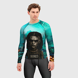 Рашгард мужской Bones в стиле хоррор куклы, цвет: 3D-принт — фото 2