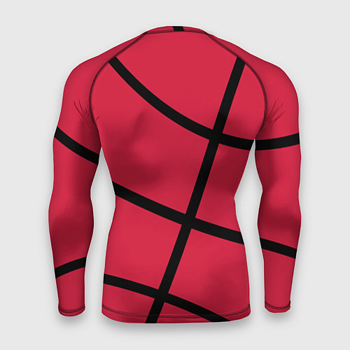 Мужской рашгард Торонто Рэпторс - текстура красного мяча / 3D-принт – фото 2