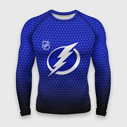Рашгард мужской Тампа Бэй Лайтнинг - синий градиент, цвет: 3D-принт
