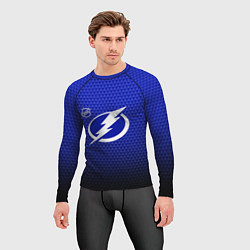 Рашгард мужской Тампа Бэй Лайтнинг - синий градиент, цвет: 3D-принт — фото 2