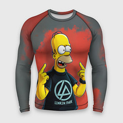 Мужской рашгард Гомер в футболке Linkin Park
