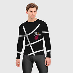 Рашгард мужской Майами Хит - баскетбольный линии, цвет: 3D-принт — фото 2