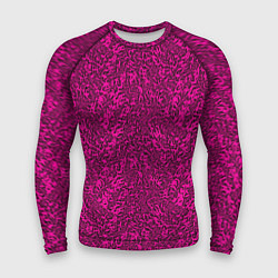 Рашгард мужской Тёмный розовый текстурный хлопьями, цвет: 3D-принт