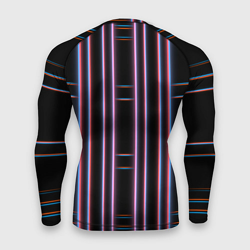 Мужской рашгард Neon red blue black / 3D-принт – фото 2