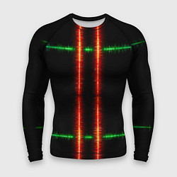 Рашгард мужской Color black green red lines, цвет: 3D-принт
