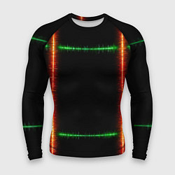 Рашгард мужской Color green orange lines, цвет: 3D-принт