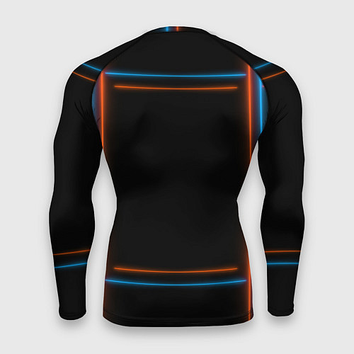 Мужской рашгард Neon black red blue / 3D-принт – фото 2