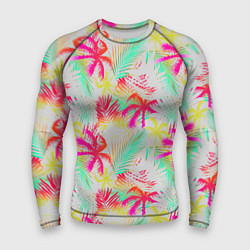 Мужской рашгард Palm yellow pink