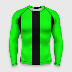 Мужской рашгард Color green black line