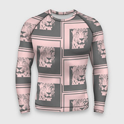 Рашгард мужской Леопард в рамке, цвет: 3D-принт