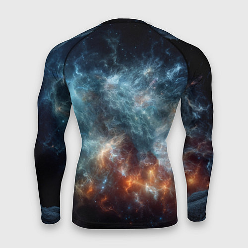 Мужской рашгард Космонавт парит в космосе среди звезд / 3D-принт – фото 2