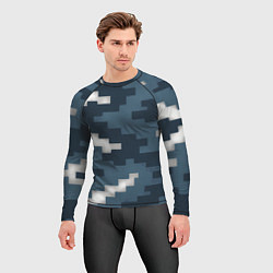 Рашгард мужской Пиксельная текстура камуфляж, цвет: 3D-принт — фото 2
