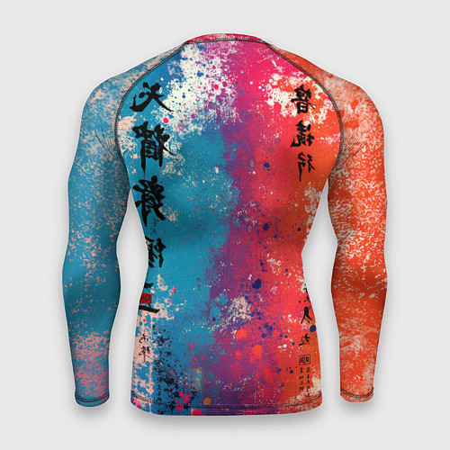 Мужской рашгард Призрачный самурай - краски / 3D-принт – фото 2