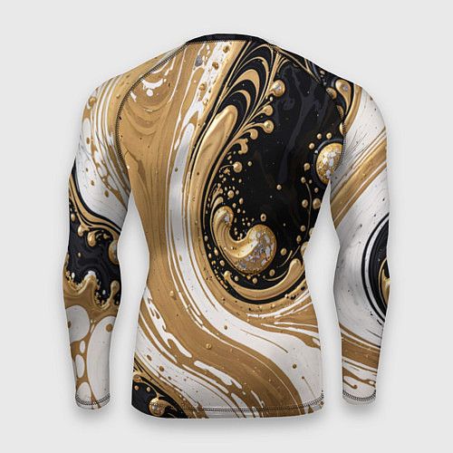 Мужской рашгард Черный агат и жидкое золото / 3D-принт – фото 2