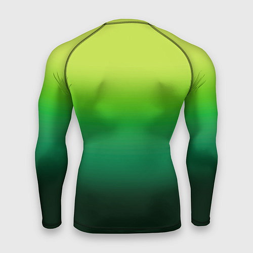 Мужской рашгард Градиент укропное зеленое омбре / 3D-принт – фото 2