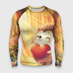 Мужской рашгард Солнечный ёж в лесу