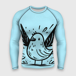 Мужской рашгард Чайка в стиле скетча