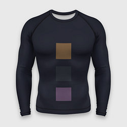 Рашгард мужской Три элемента кубизм в цвете глубокий индиго, цвет: 3D-принт