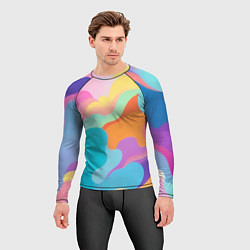 Рашгард мужской Разноцветные красивые облака, цвет: 3D-принт — фото 2