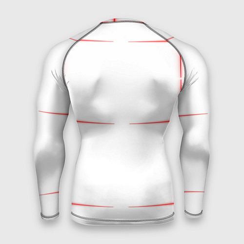 Мужской рашгард Color white red stripes / 3D-принт – фото 2