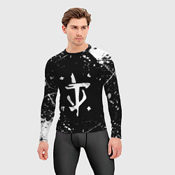 Рашгард мужской Doom краски белые, цвет: 3D-принт — фото 2