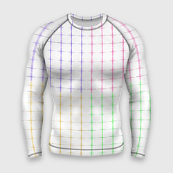 Рашгард мужской Color white multicolored stripes, цвет: 3D-принт