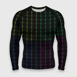 Рашгард мужской Color black multicolored stripes, цвет: 3D-принт