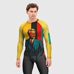 Рашгард мужской Лев Троцкий поп-арт, цвет: 3D-принт — фото 2