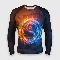 Мужской рашгард Инь ян огонь и лёд