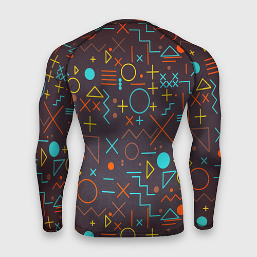 Мужской рашгард Different shapes of geometry / 3D-принт – фото 2