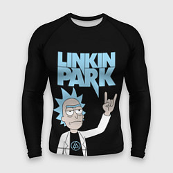 Рашгард мужской Linkin Park и Рик Санчес из Рик и Морти, цвет: 3D-принт