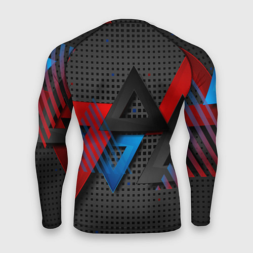 Мужской рашгард Абстракция из треугольников / 3D-принт – фото 2