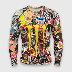 Мужской рашгард Monster energy stikers logo