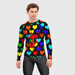 Рашгард мужской Doom love pixel pattern, цвет: 3D-принт — фото 2