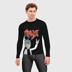 Рашгард мужской Ария и Рик Санчес из Рик и Морти, цвет: 3D-принт — фото 2