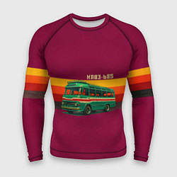 Рашгард мужской Ретро автобус КАВЗ-685 поп-арт, цвет: 3D-принт